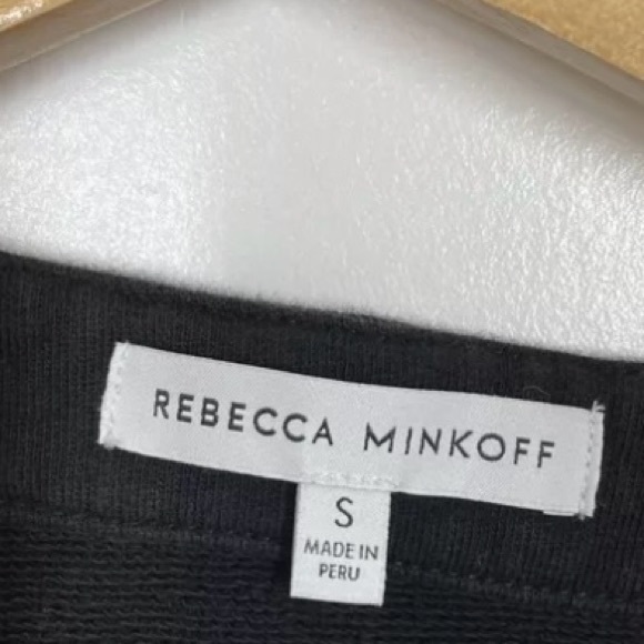 Rebecca Minkoff lace up crop sweatshirt size S - Picture 2 of 3